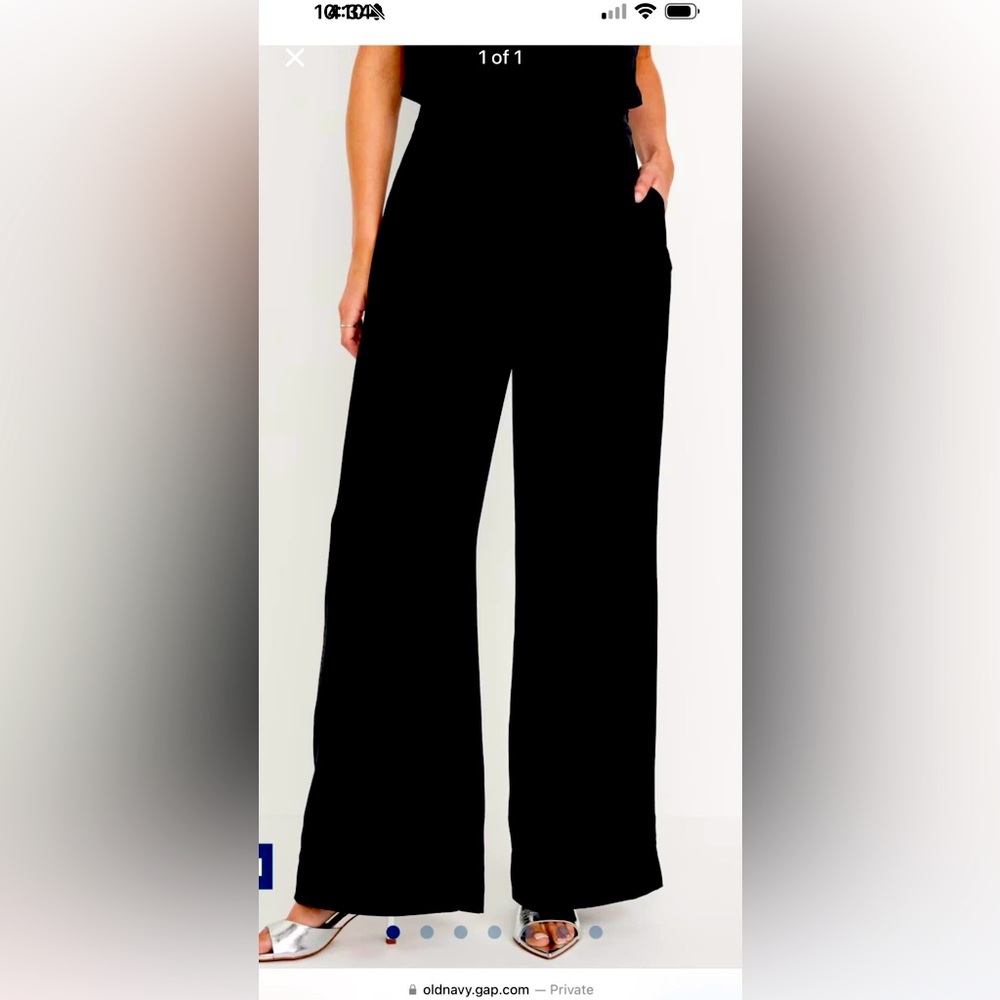 New high waisted wide leg satin pants. size 8